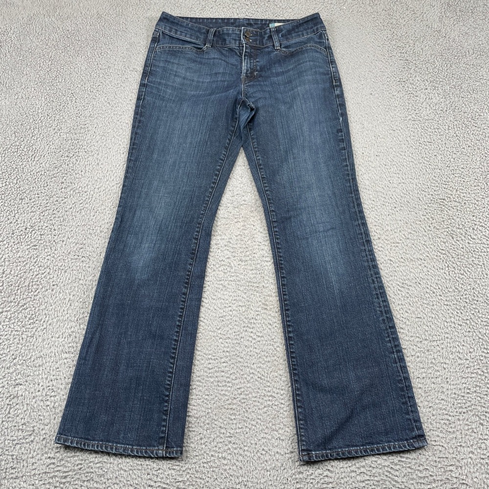 Gap Jeans Womens 12L Atlantic Blue Curvy Stretch Bootcut Flap Pocket Denim